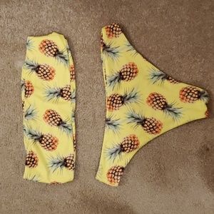Zaful yellow bikini with pineapples
